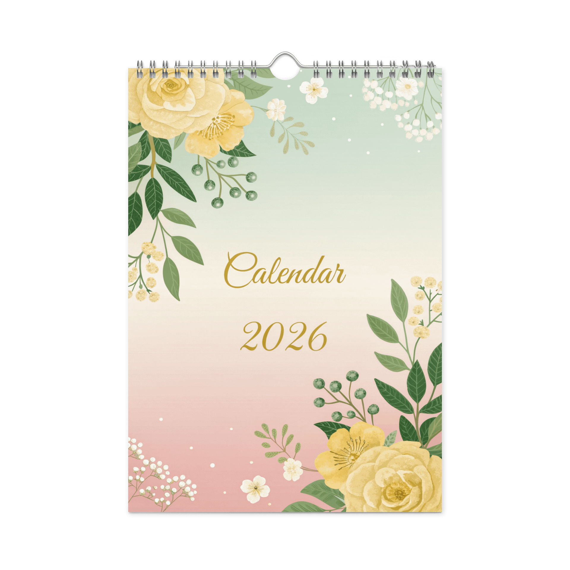 SEAMLESS FLORAL PATTERN WALL CALENDAR 2026 product image (3)