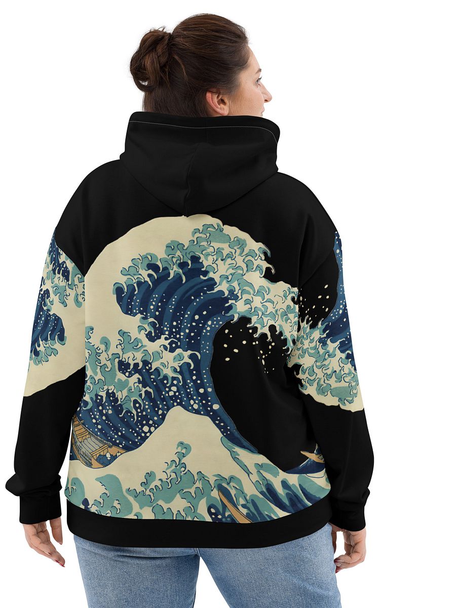 Under the Wave off Kanagawa All-Over Print Recycled Unisex Hoodie product image (5)