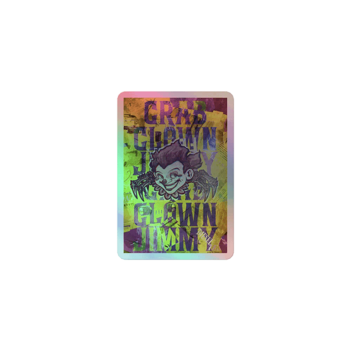 Crab Clown Jimmy Clipping Holo Sticker product image (1)