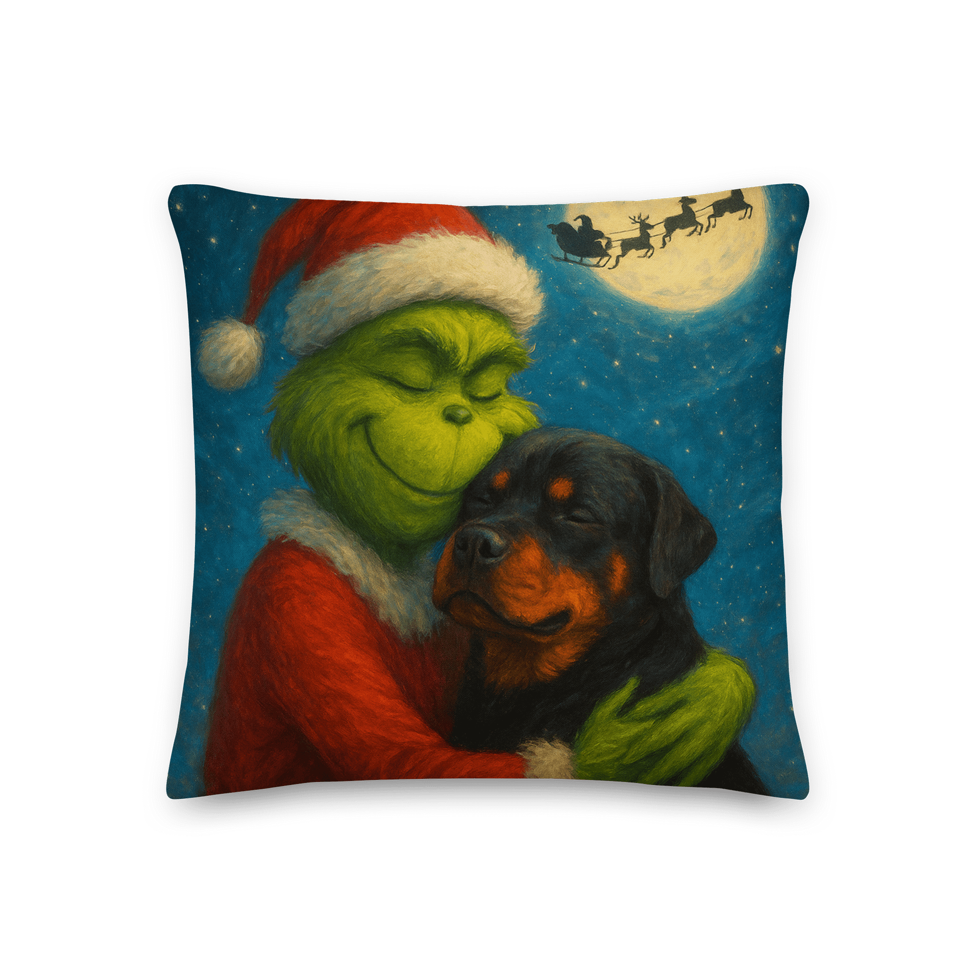 The Grinch Who Stole A Rottweiler All-Over Print Pillow product image (3)
