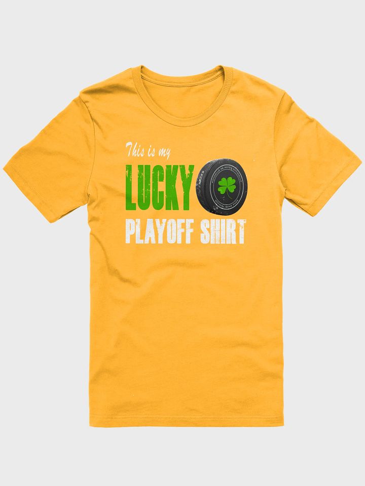 Funny Hockey T-Shirt – This is My Lucky Playoff T-Shirt – Beer League Hockey Shirt for Men – Gift for Hockey Players & Playoff Warriors product image (2)