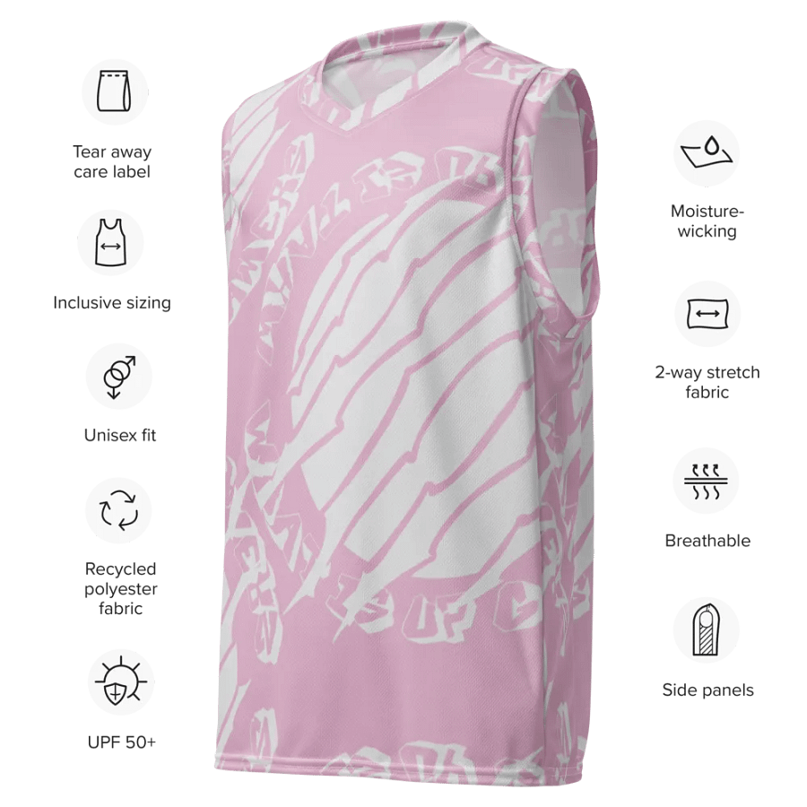 [ ITZJOEL44 ] PINK/WHITE Basketball Jersey product image (11)