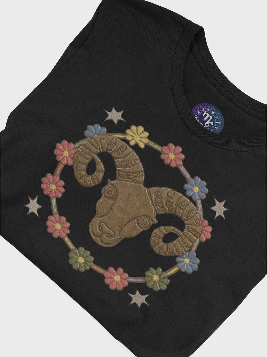 Exclusive Unisex Aries Zodiac T-Shirt - Floral Ram and Celestial Design | Perfect Gift for Astrology Enthusiasts product image (8)
