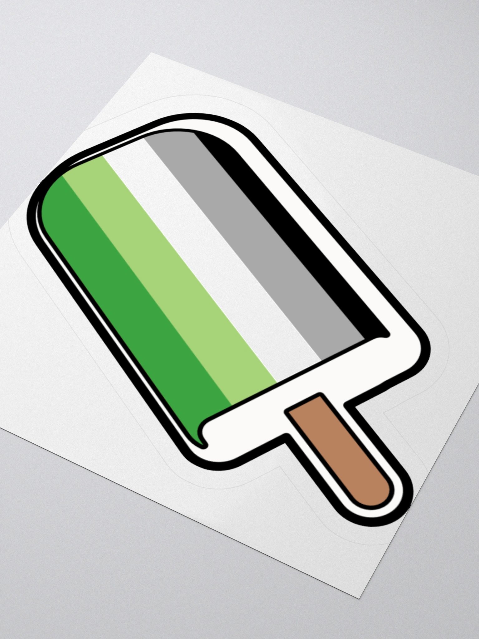 Aromantic Pride Popsicle Sticker product image (3)