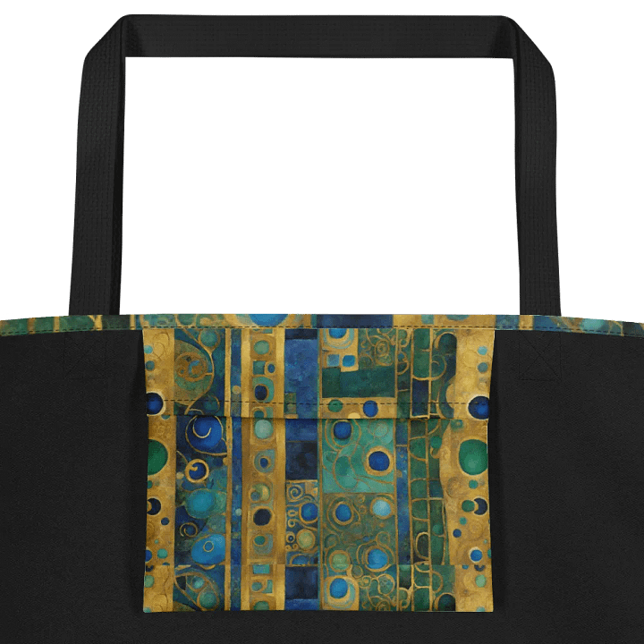 Big tote bag with pocket Klimt insired design product image (2)