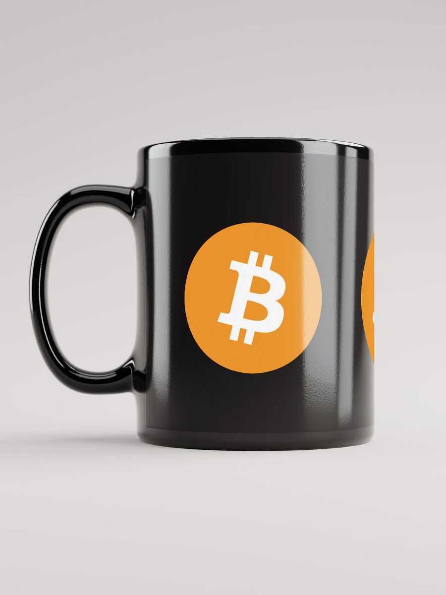 Bitcoin Logo Black Glossy Mug product image (11)