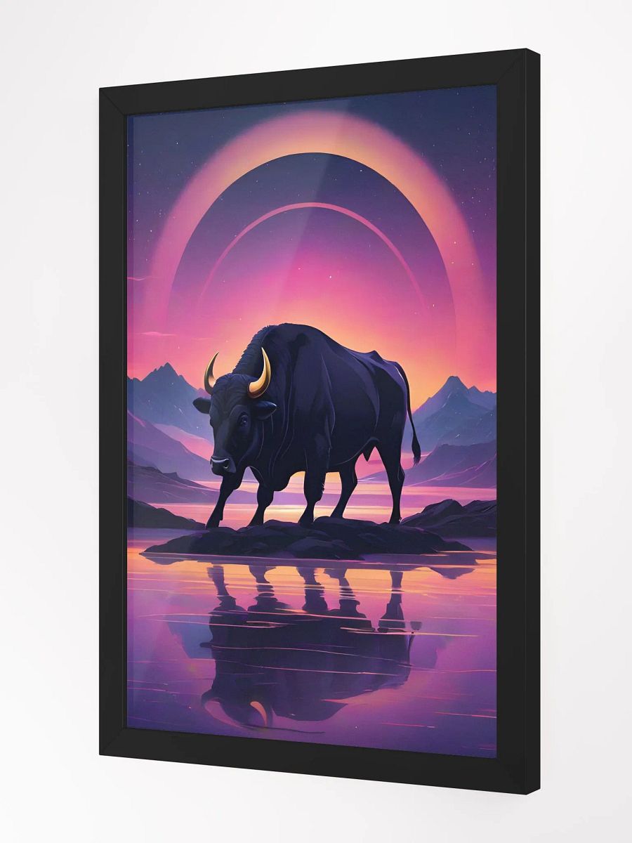 Neon Bull Framed Poster product image (3)