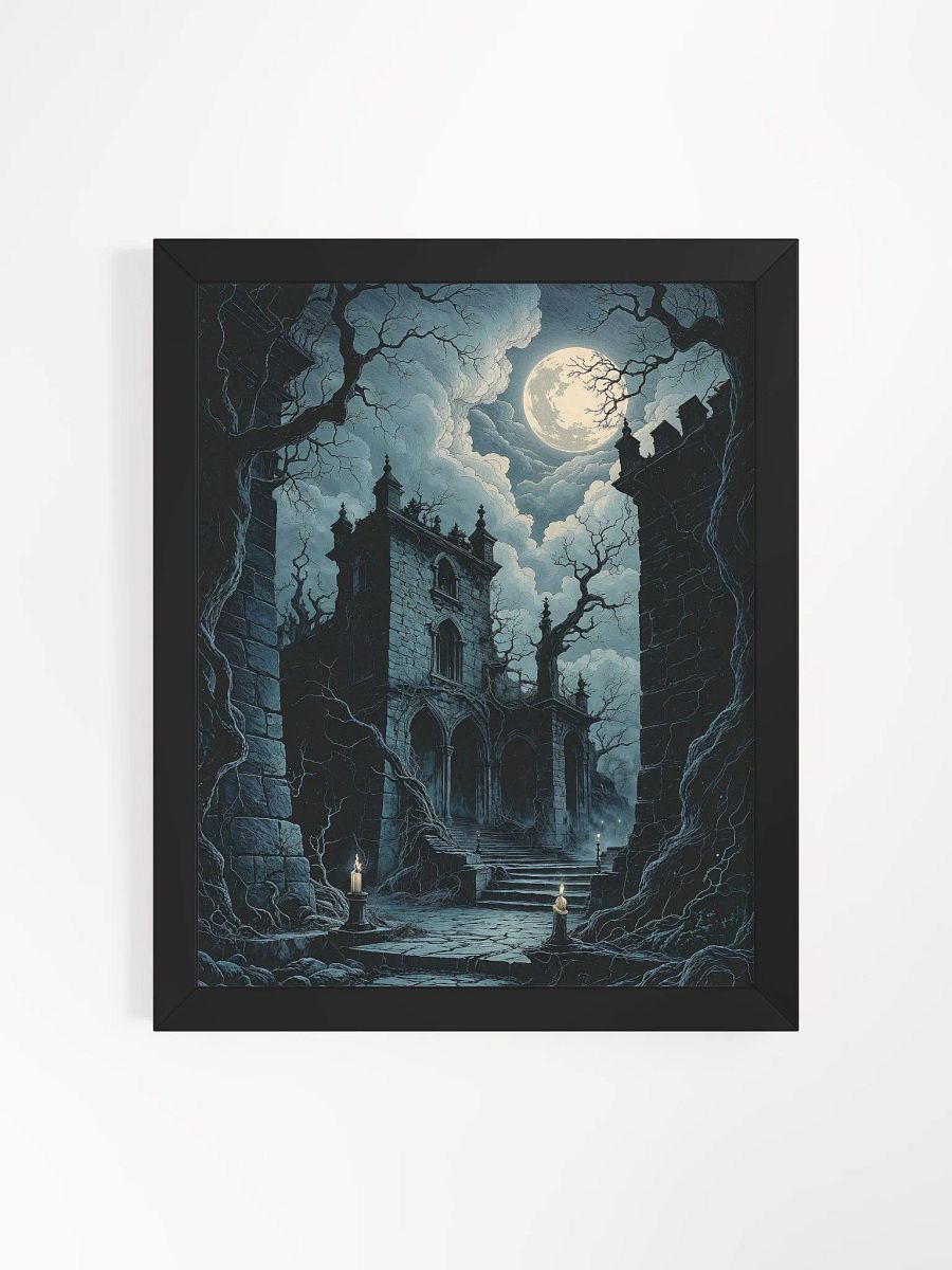 Moonlit Gothic Ruin Framed Print product image (1)