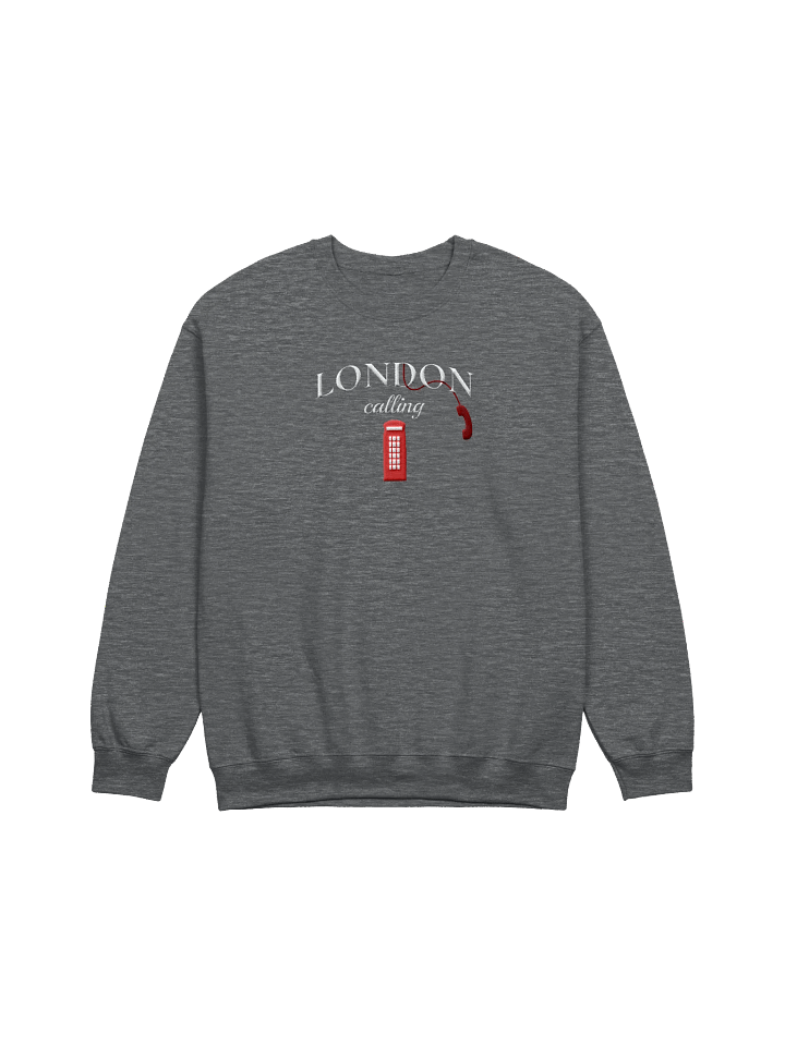 London Calling Red Telephone Box Embroidery Crewneck product image (5)