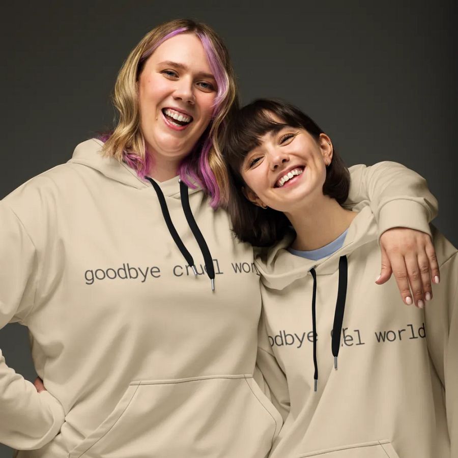 goodbye cruel world, rm -rf / hoodie (champagne mode) product image (9)