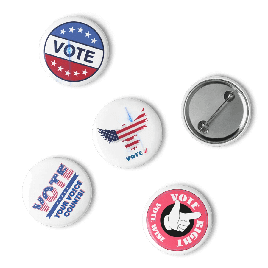 Patriotic Vote Pin Buttons Set product image (15)