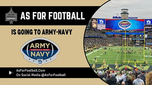 It's official!

As For Football is headed to #ArmyNavy!!!

What a world.