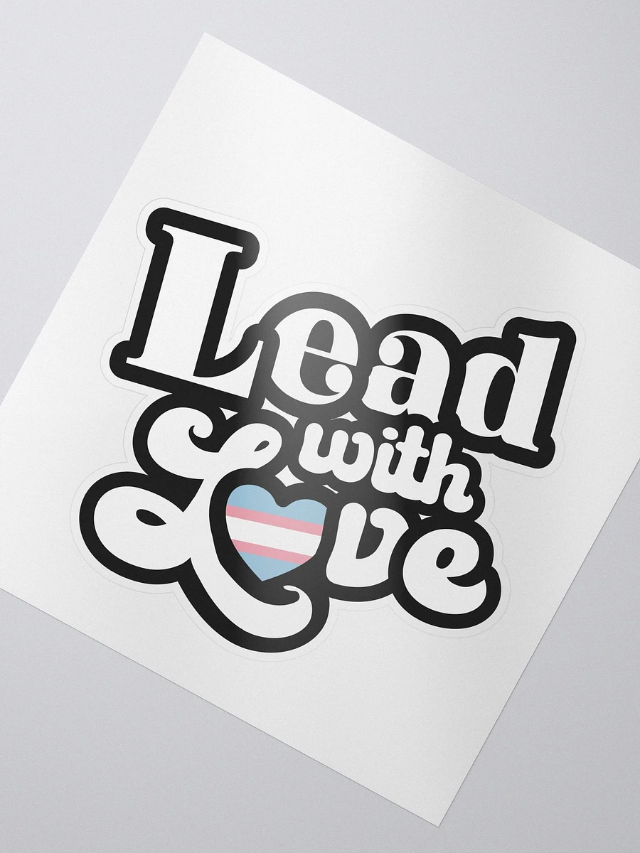 Lead With Love Sticker: Transgender product image (2)