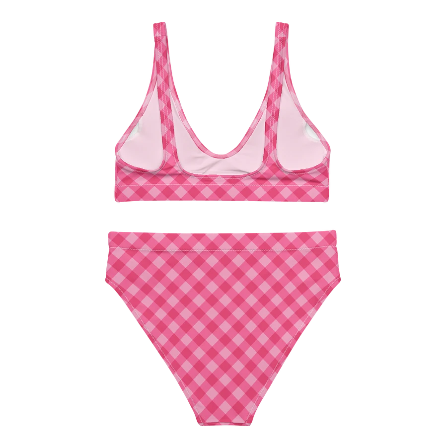Bright Pink Checkered Plaid Bikini product image (4)