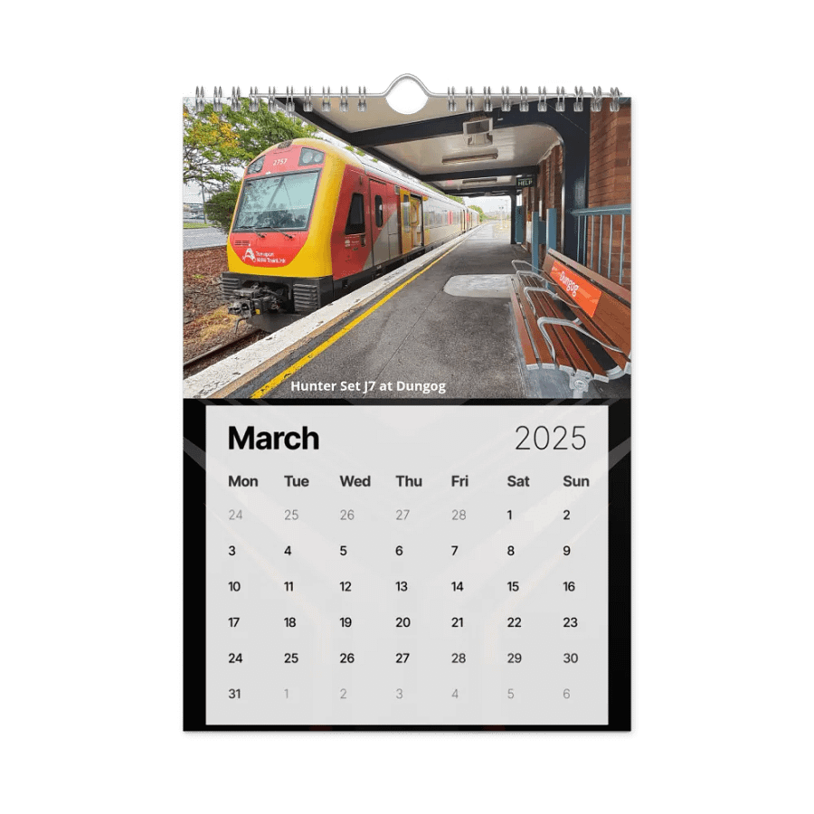 Sydney Trains Vlogs 2025 Calendar product image (9)