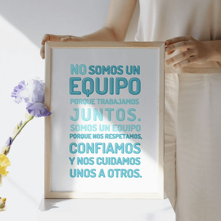 Cartel Motivacional para Equipos de Trabajo | Descargable PDF | TCAE, Enfermería, Personal Sanitario | Decoración Hogar y Hospital product image (1)