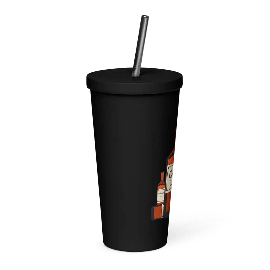 Gewalt ist keine Lösung Becher mit Isolierung und Strohhalm product image (4)