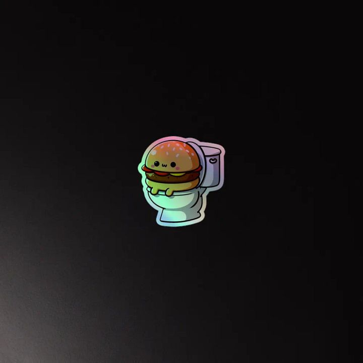 Cheeseburger Confession Holographic Sticker Set product image (4)