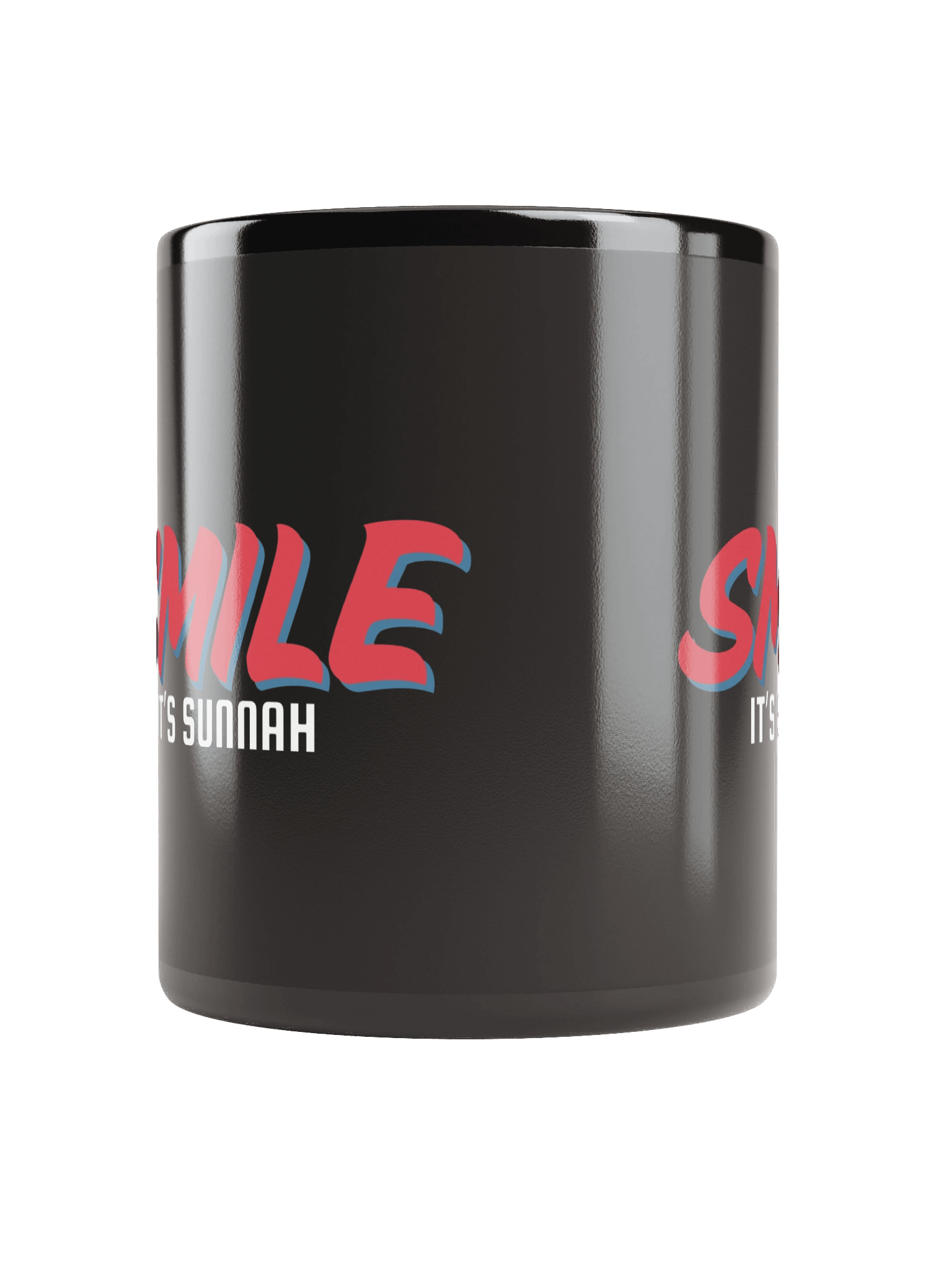 Black "Smile It's Sunnah" Mug in Vivid Red product image (6)