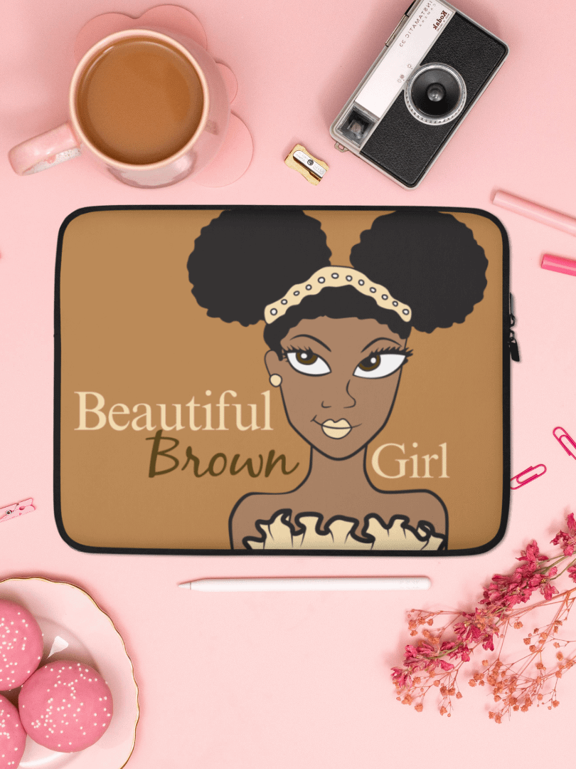 Cocoa Beautiful Brown Girl Laptop Sleeve product image (1)
