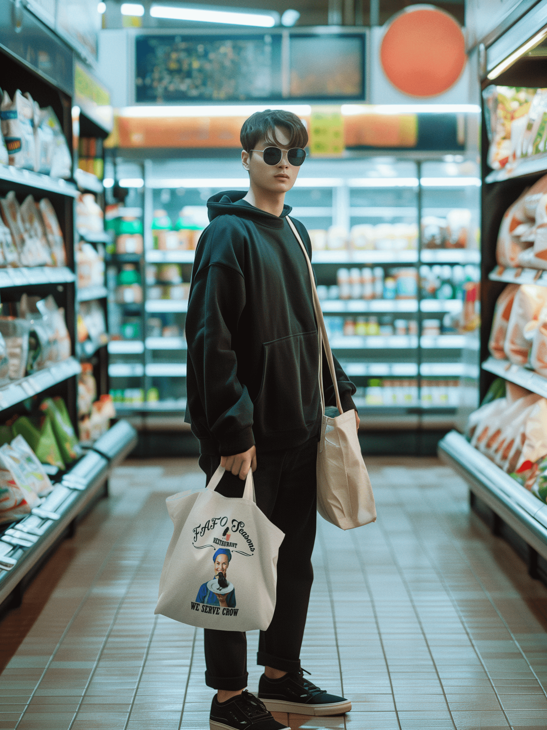 FAFO Seasons Restaurant Menu - We Serve Crow - Eco-Friendly Tote Bag product image (2)
