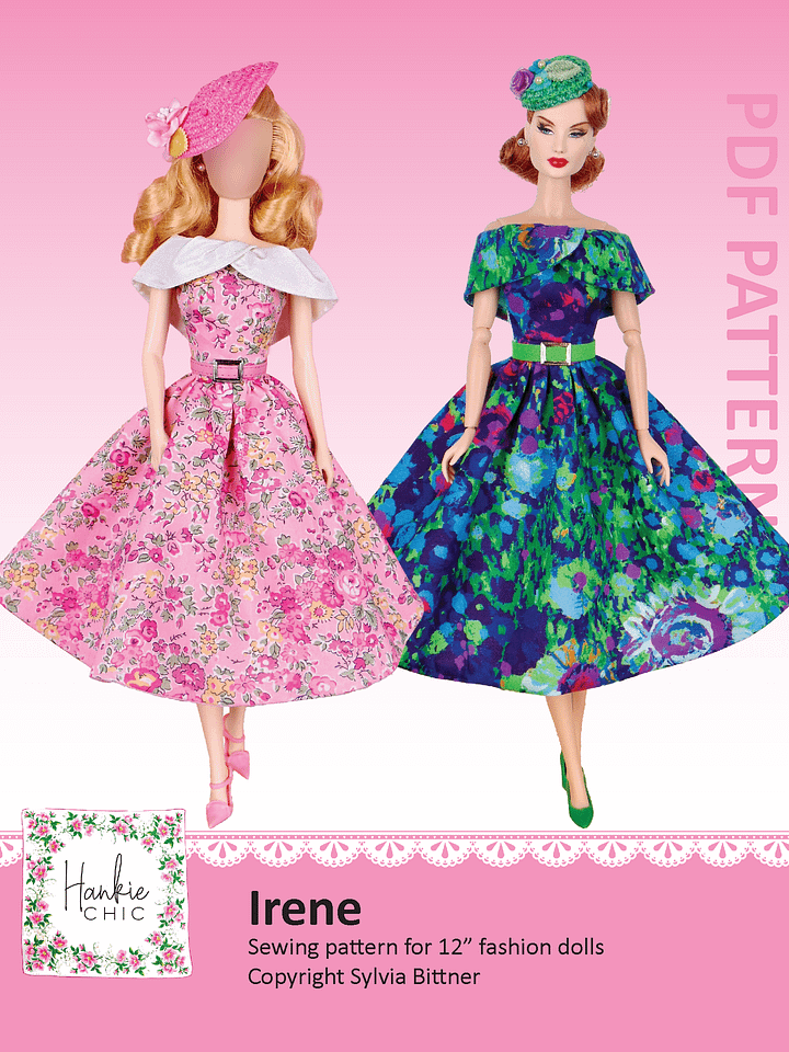 Irene sewing pattern for 12" fashion dolls product image (1)