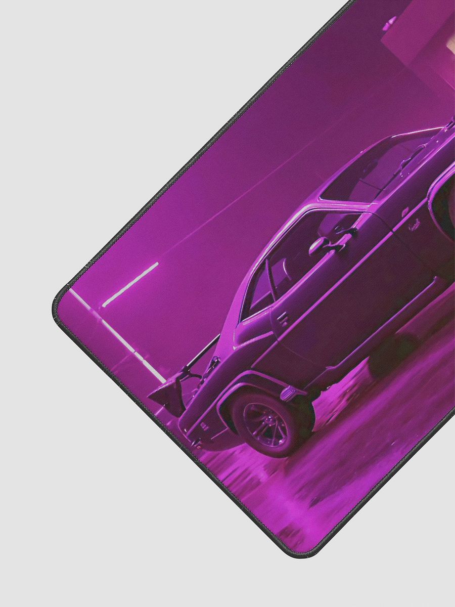 Neon Night Muscle Car Desk Mat - 12"x22" product image (3)