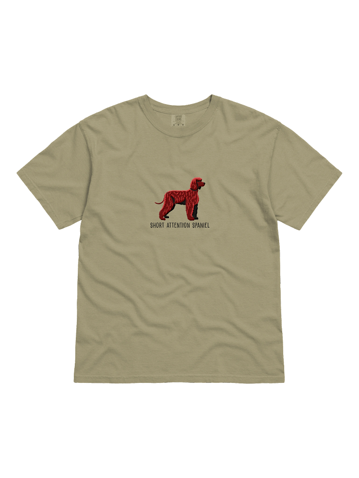 Short Attention Spaniel T-Shirt(Embroidered) of an Irish Water Spaniel product image (6)