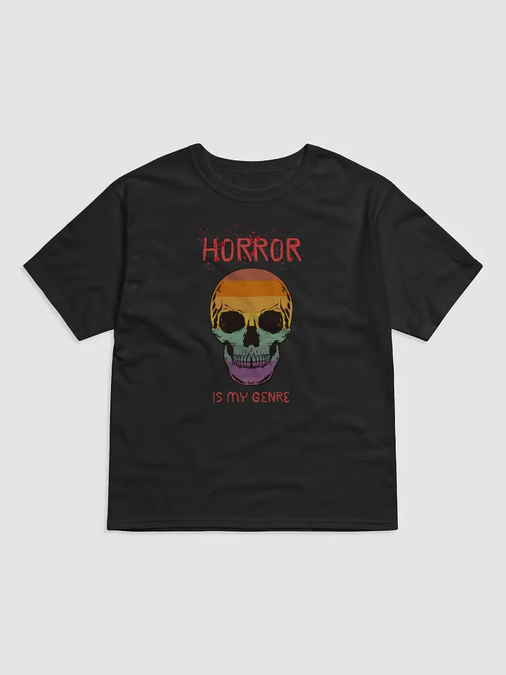Horror is my Genre relaxed black t-shirt product image (1)