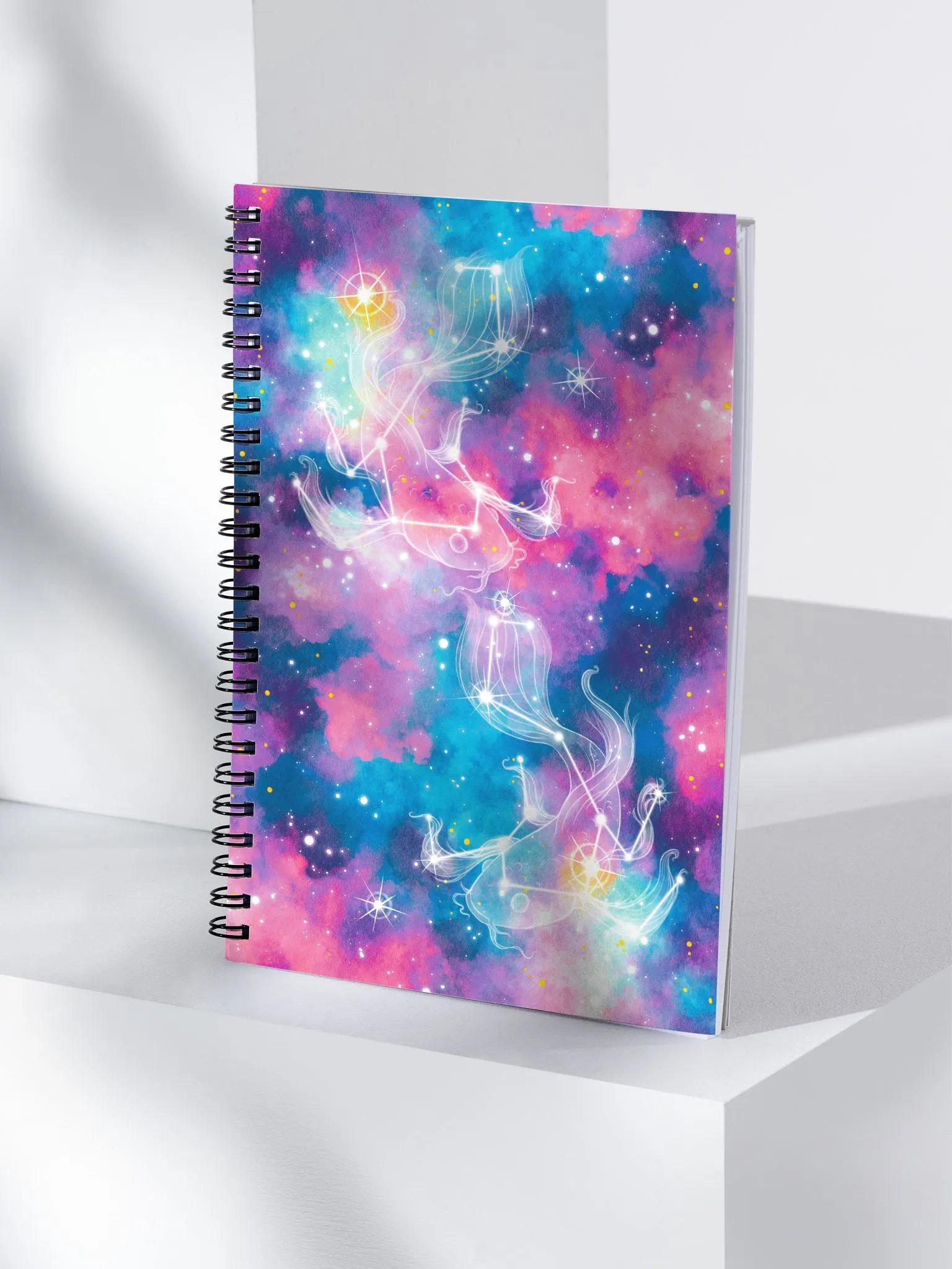 Cotton Candy Galaxy - Twin Galaxy Koi Constellation Notebook product image (6)