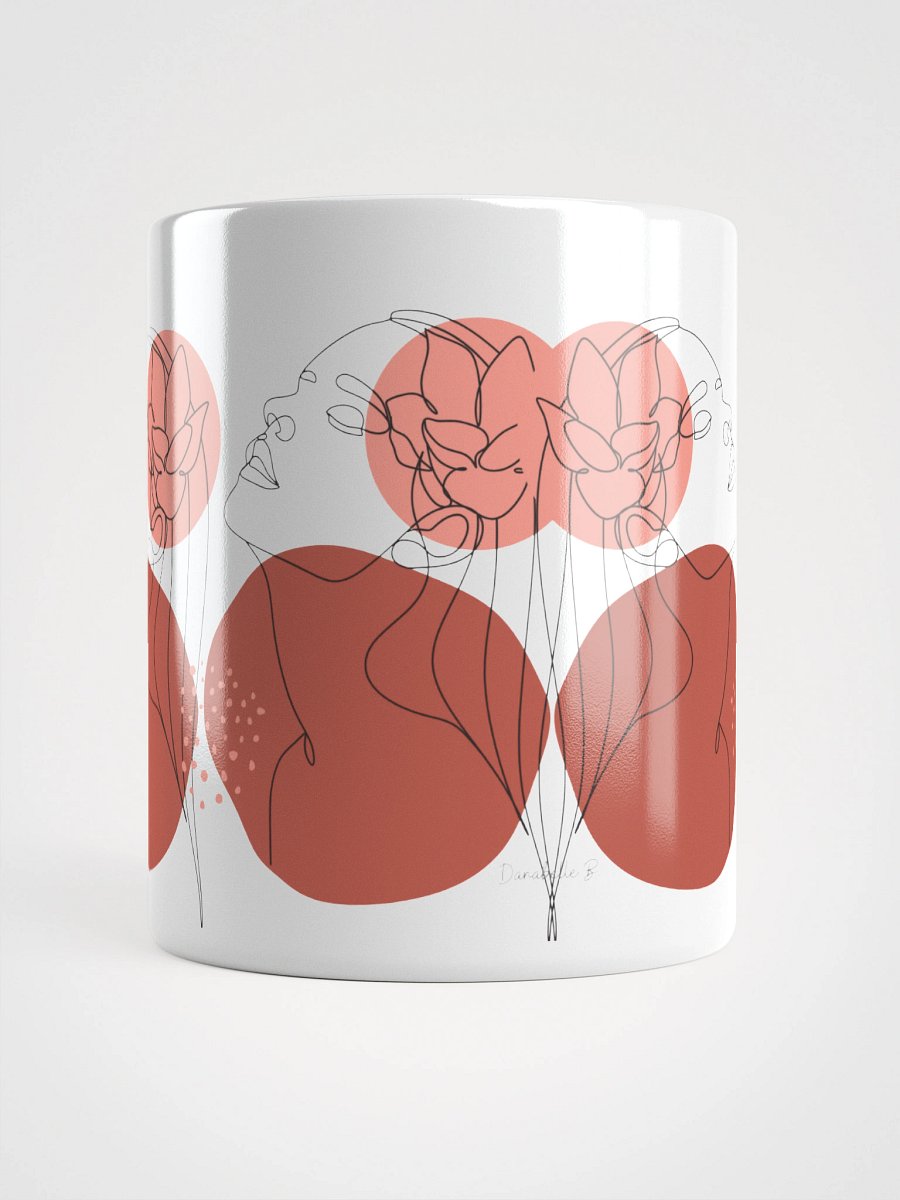 Mug Blanc Equilibre Femme - Rouge Brique - Elan de Vie - Idée Cadeau Raffiné product image (5)