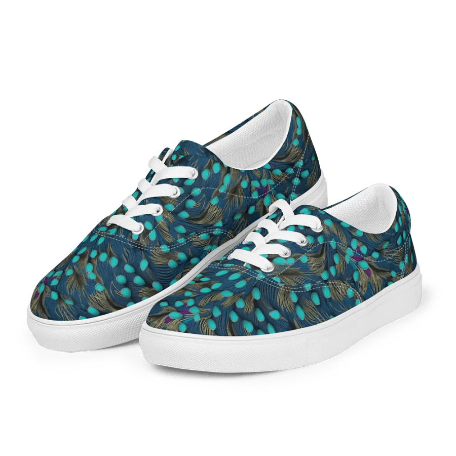Peacock Splendor Lace-Up Canvas Shoes product image (1)