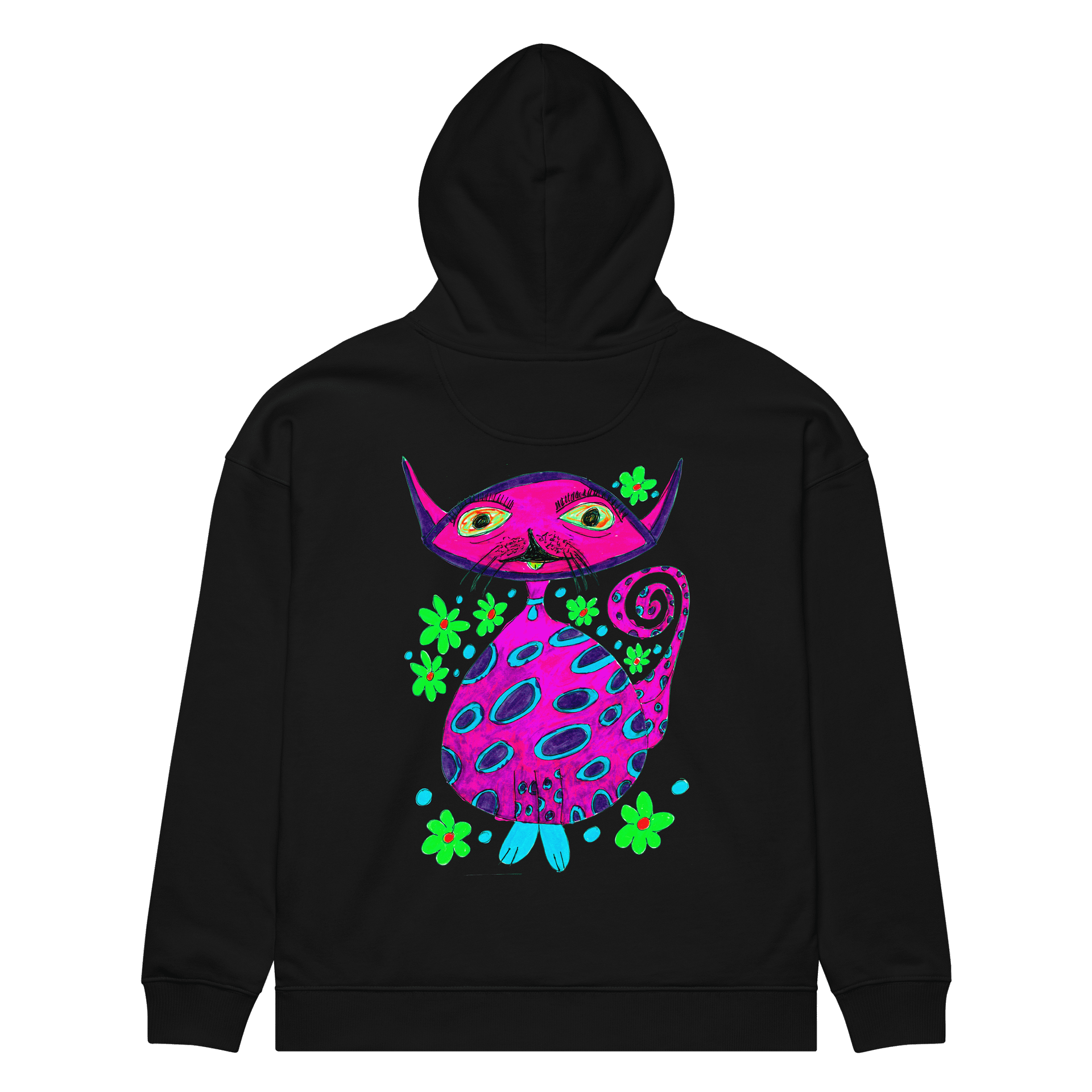 Abstract Cosmic Cat Unisex Hoodie product image (3)