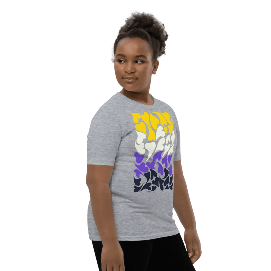 Nestled PRIDE Nonbinary T-shirt (Youth) product image (41)