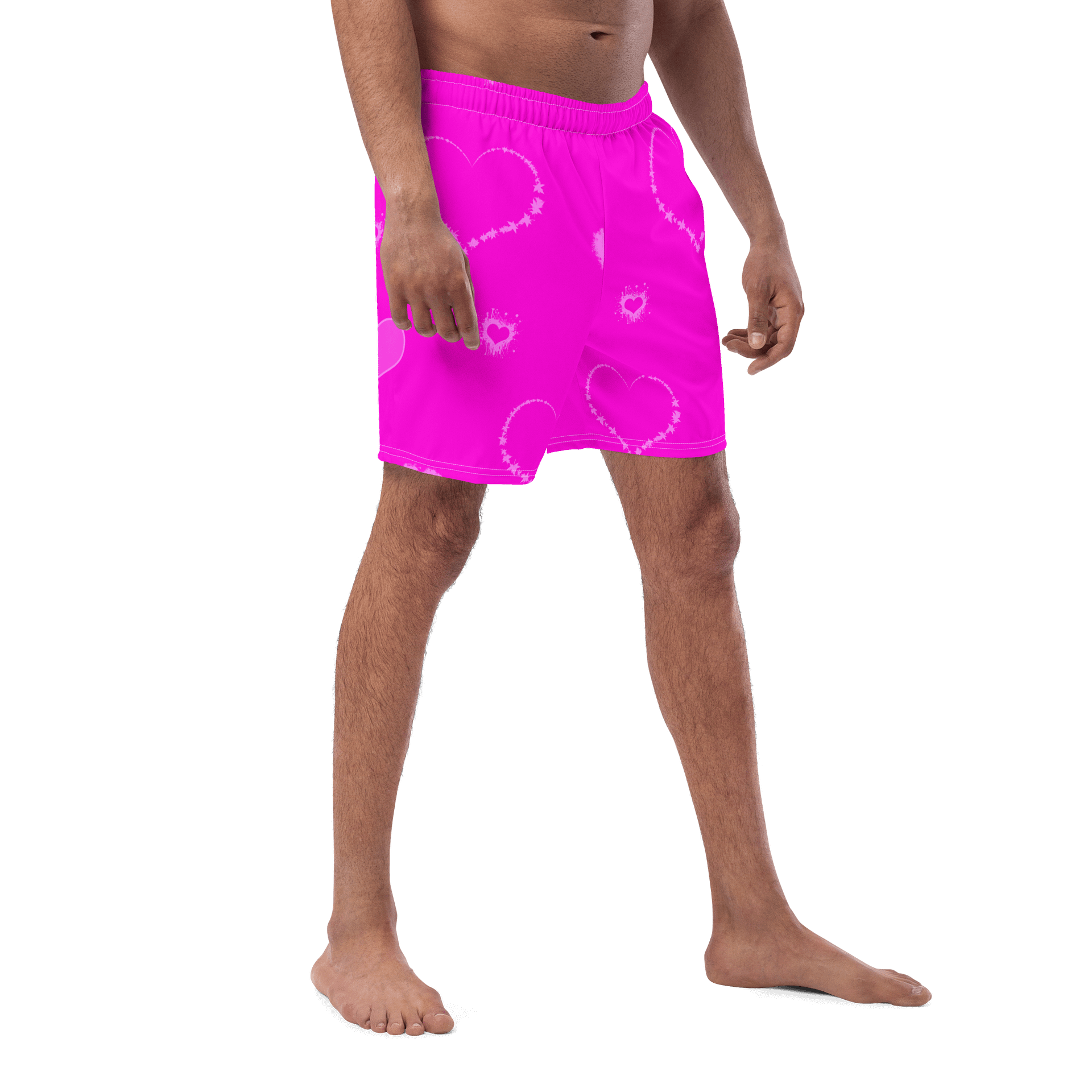 Hot Pink Hearts Swim Trunks product image (4)