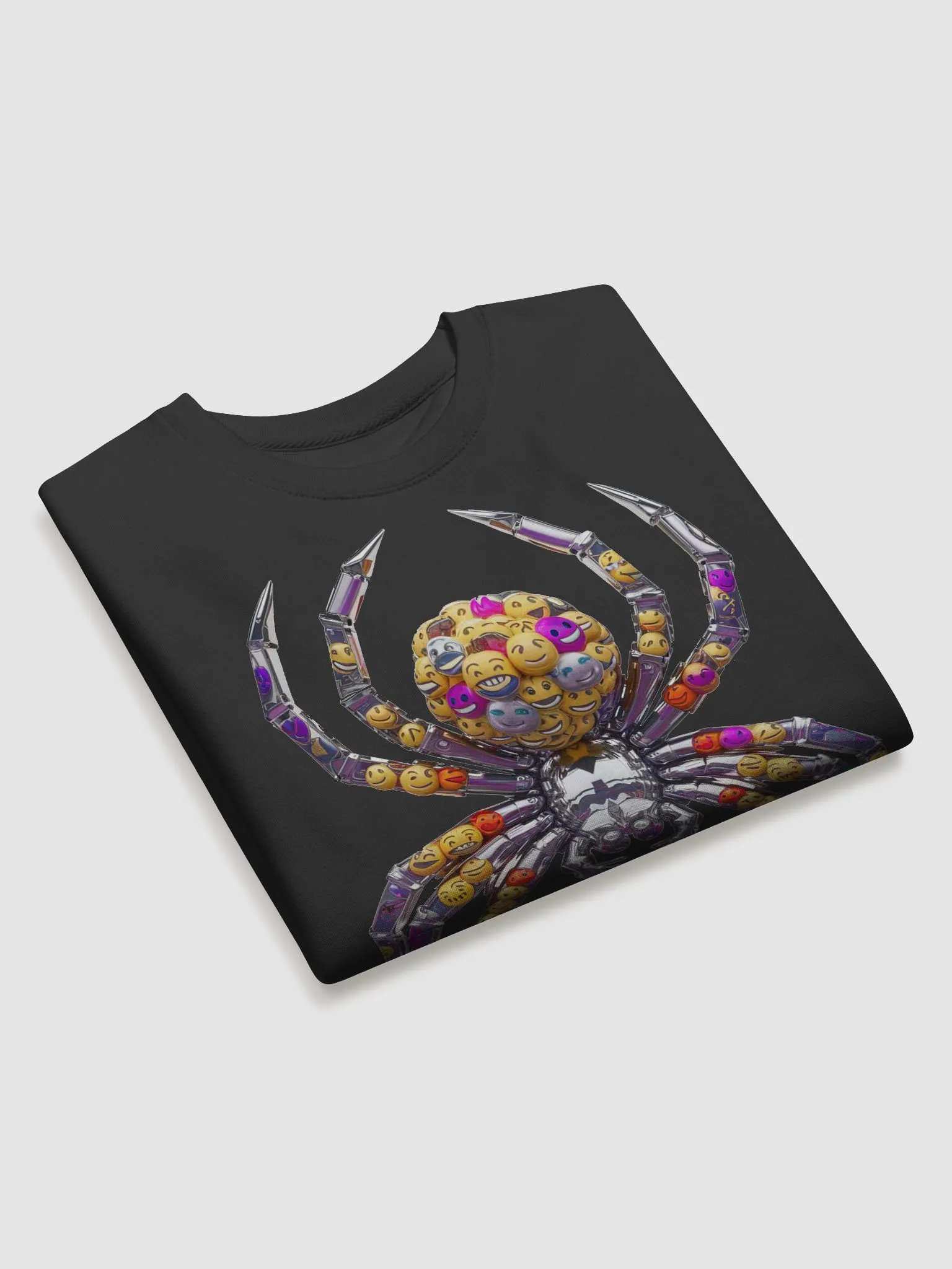 Surreal Emoji Metallic Spider Y2K Art Sweater product image (3)