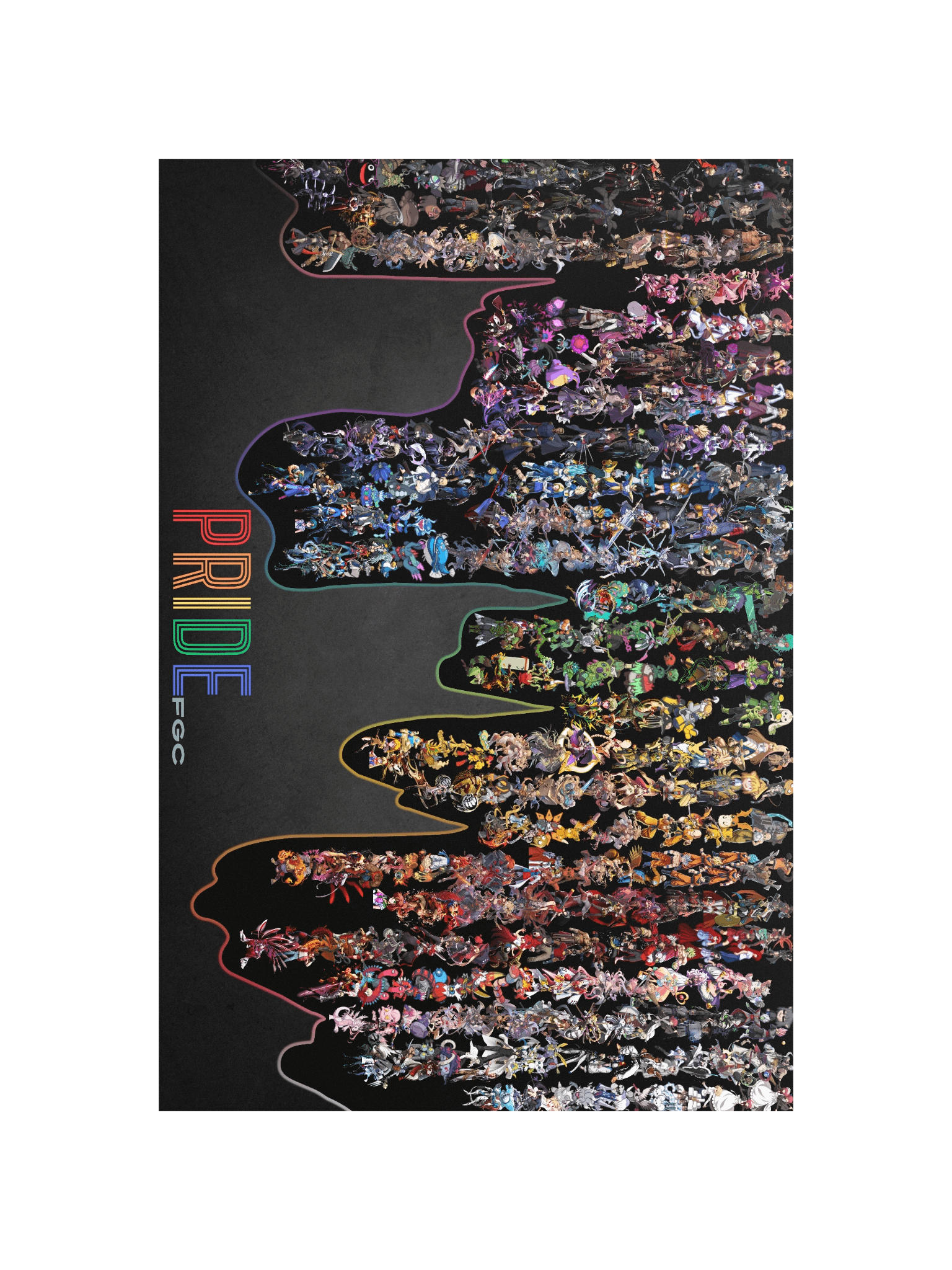 PRIDEfgc 2025 Dark Rainbow Poster product image (12)