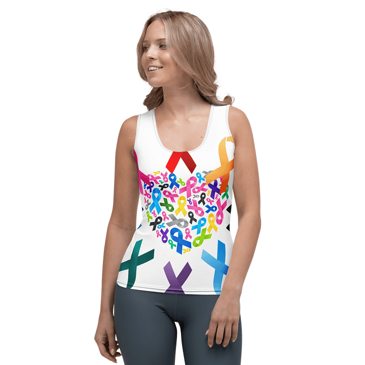 Cancer Awareness Ribbon Circle All-Over Print Women's Tank Top product image (1)