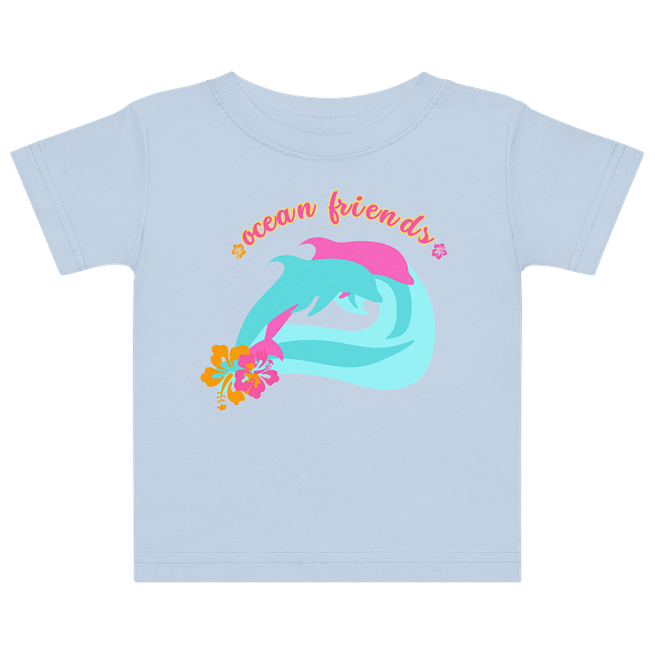 Ocean Friends Baby Tee in Ocean Blue product image (1)