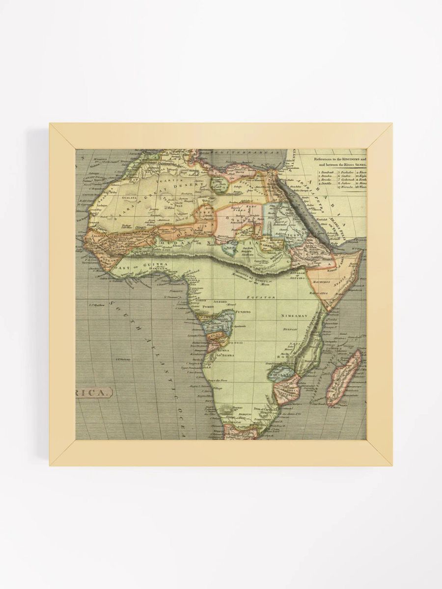 Africa Vintage Map Framed Matte Poster product image (21)