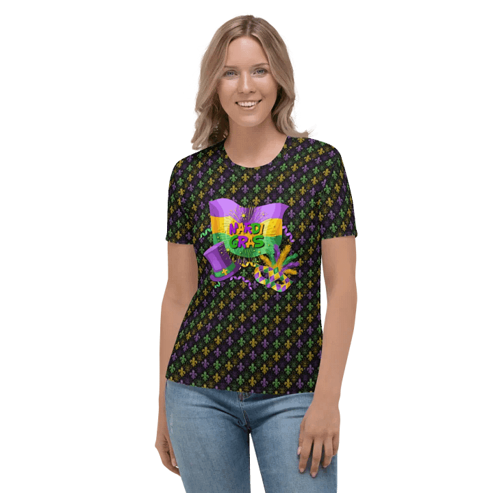 Mardi Gra All Over Print T-shirt product image (2)