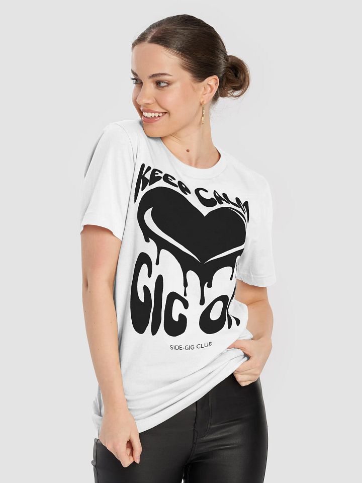 Keep Calm, Gig On Side-Gig Club Edition T-Shirt in Vivid Black product image (2)
