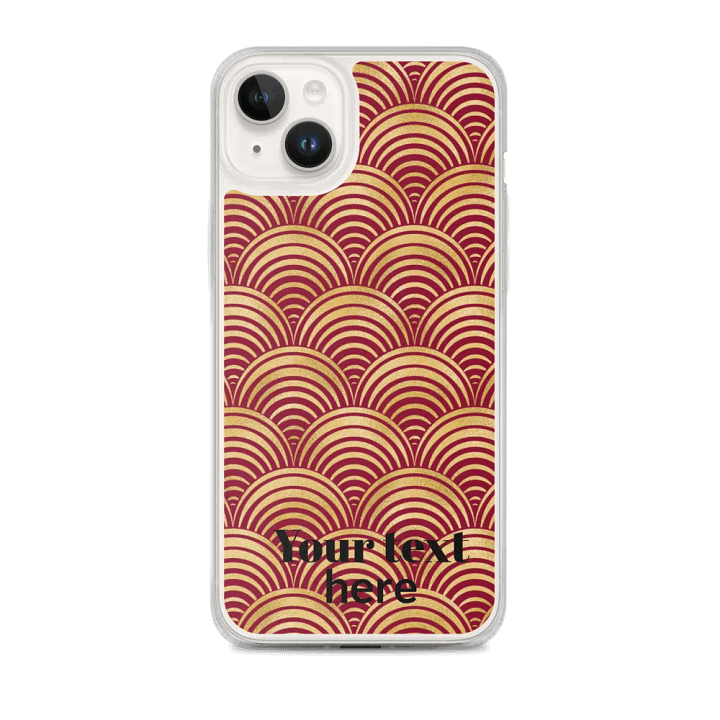 art deco burgundy iPhone® MagSafe® Clear Case product image (1)