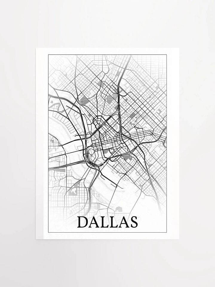 Dallas, Texas, USA, city map print product image (4)
