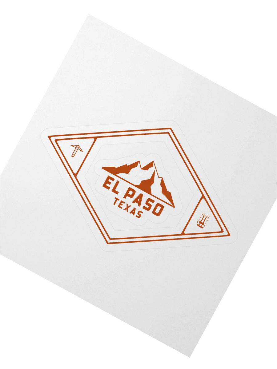 El Paso Texas Mountain Emblem Kiss Cut Sticker product image (2)