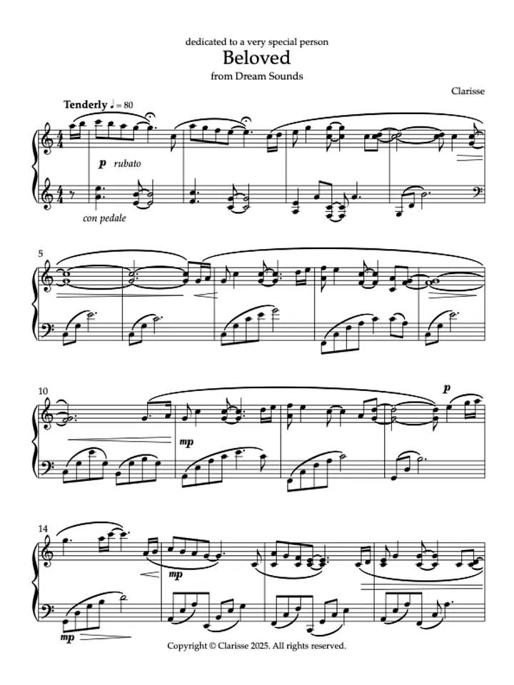 Beloved - Sheet Music product image (1)