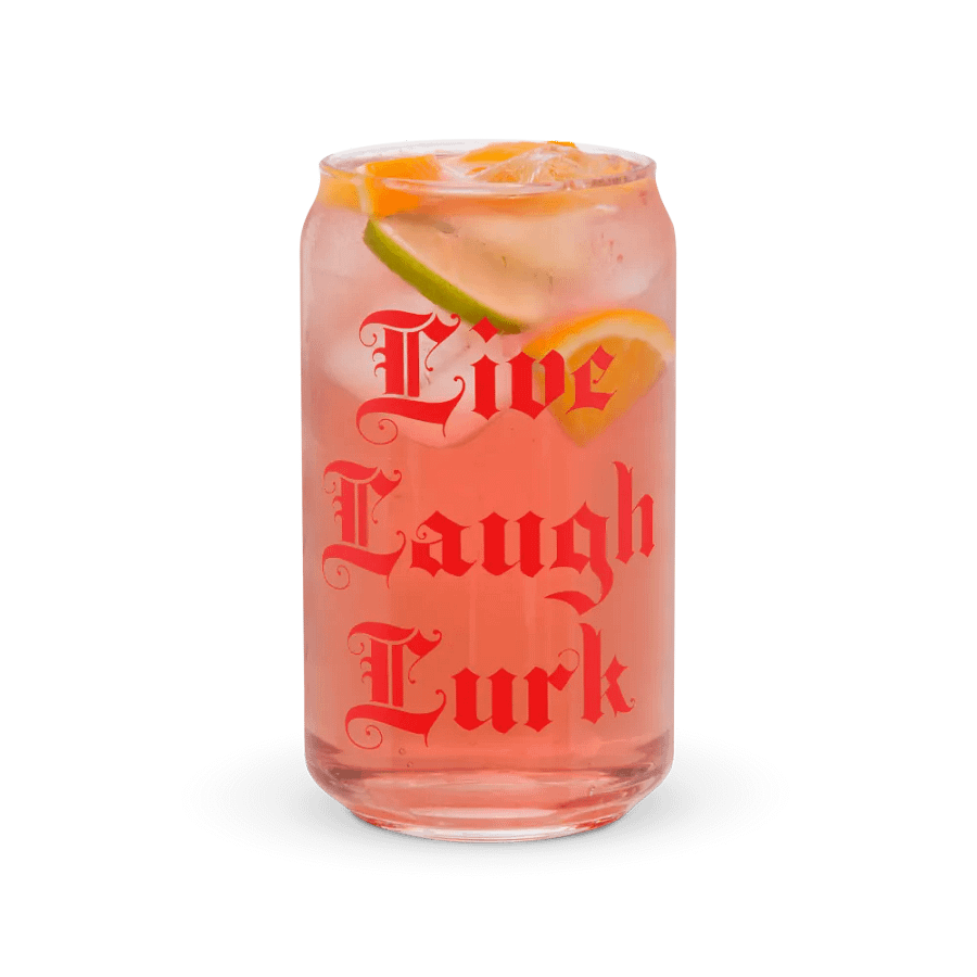 Live Laugh Lurk || 16 oz Can Shaped Glass product image (37)