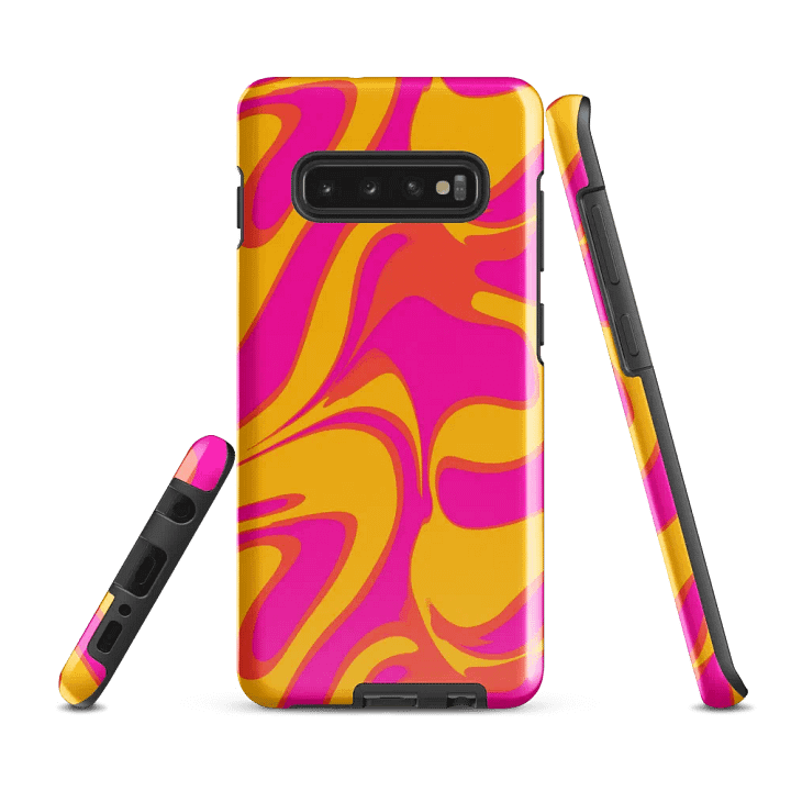 Pink and Yellow Psychedelic Swirls Samsung® Tough Case product image (3)
