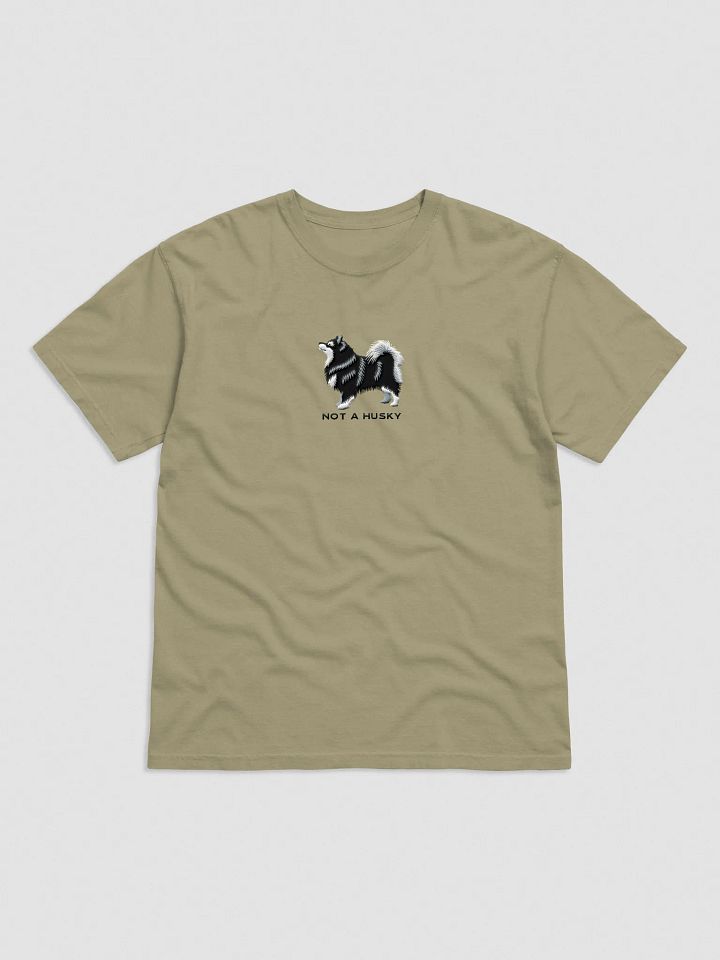 Not a Husky T-Shirt(Embroidered) of a Finnish Lapphund(Black & White) product image (9)