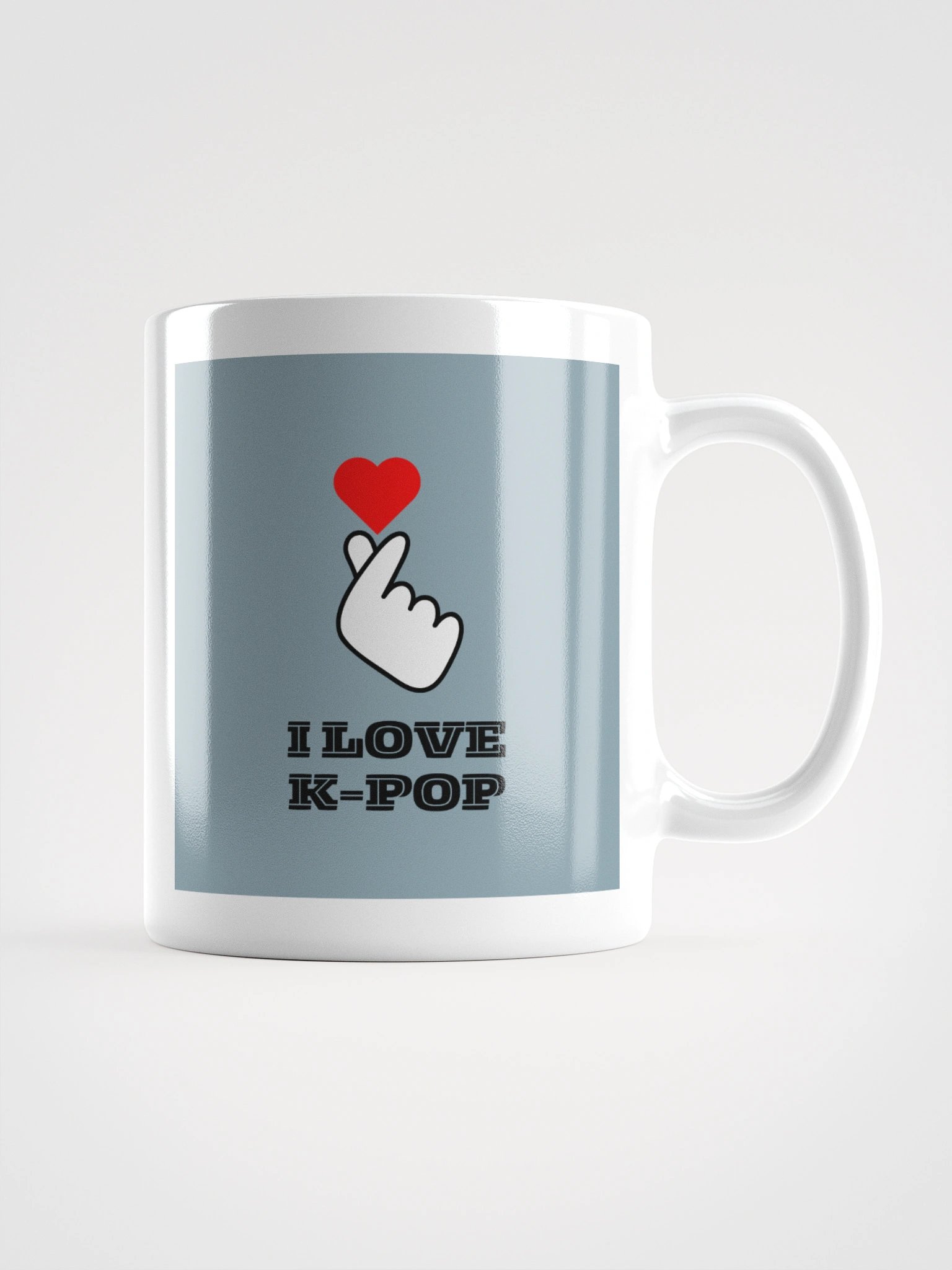 K-POP South Korean finger heart symbol mug product image (2)